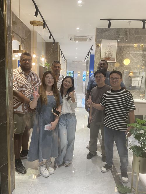 Relvano team with Australian partner at the tile and sanitary ware showroom